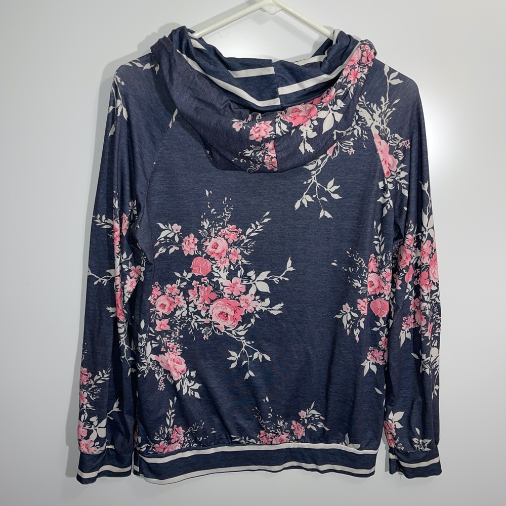 Floral Hooded major soft sweatshirt Size Small - Picture 4 of 7
